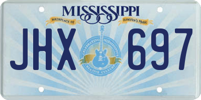 MS license plate JHX697