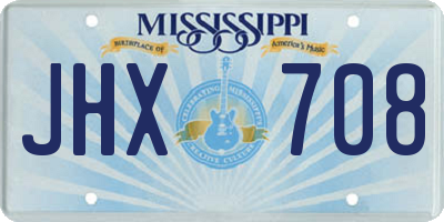 MS license plate JHX708