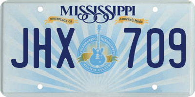 MS license plate JHX709