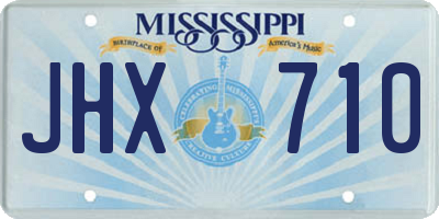MS license plate JHX710
