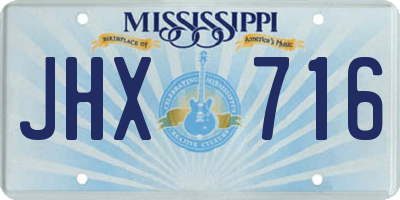 MS license plate JHX716
