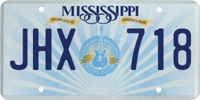 MS license plate JHX718
