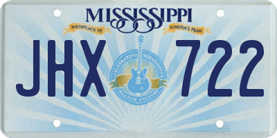 MS license plate JHX722