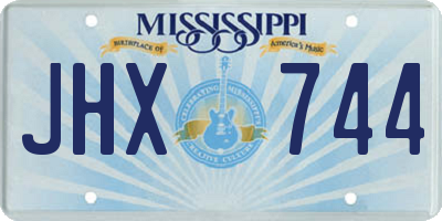 MS license plate JHX744