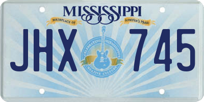 MS license plate JHX745