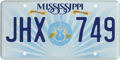 MS license plate JHX749