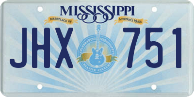 MS license plate JHX751