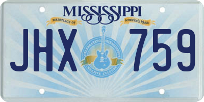 MS license plate JHX759