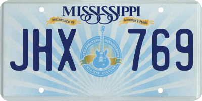 MS license plate JHX769