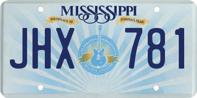MS license plate JHX781