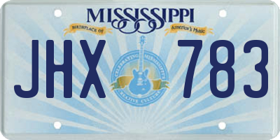 MS license plate JHX783