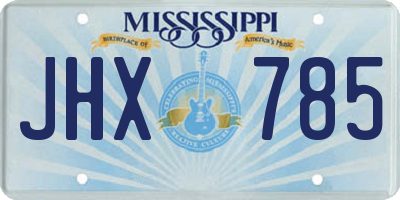 MS license plate JHX785