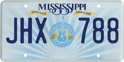 MS license plate JHX788
