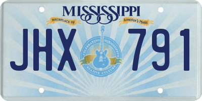 MS license plate JHX791