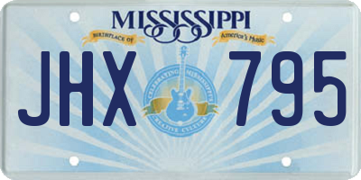 MS license plate JHX795