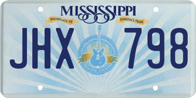 MS license plate JHX798