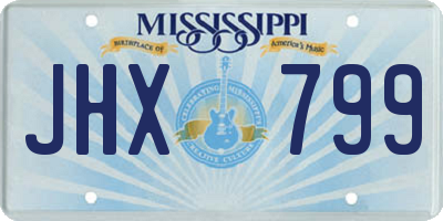 MS license plate JHX799