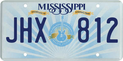 MS license plate JHX812