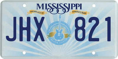 MS license plate JHX821