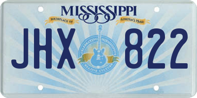 MS license plate JHX822
