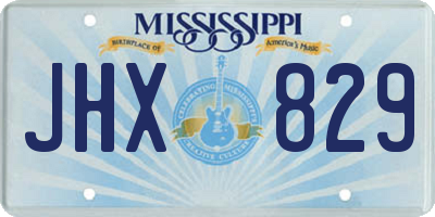 MS license plate JHX829