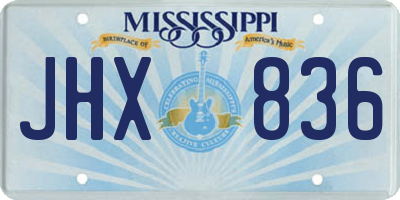MS license plate JHX836