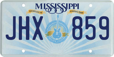 MS license plate JHX859
