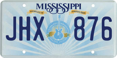 MS license plate JHX876