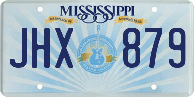MS license plate JHX879