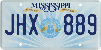 MS license plate JHX889