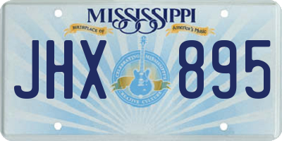 MS license plate JHX895