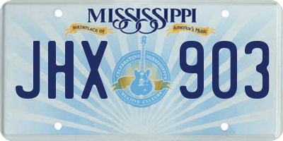 MS license plate JHX903