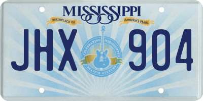 MS license plate JHX904