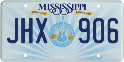 MS license plate JHX906