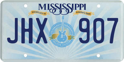 MS license plate JHX907