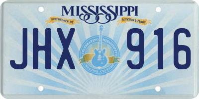 MS license plate JHX916