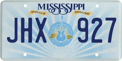 MS license plate JHX927