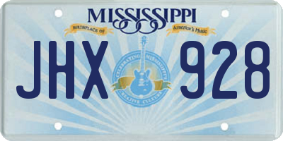 MS license plate JHX928