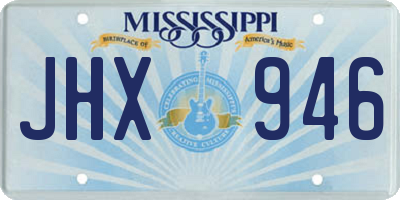 MS license plate JHX946