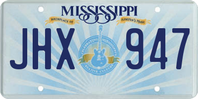 MS license plate JHX947
