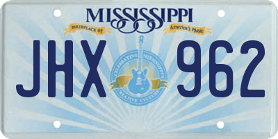 MS license plate JHX962