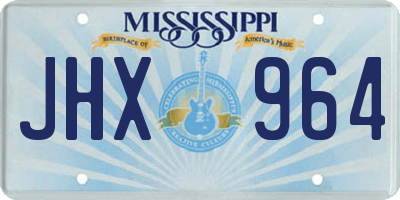 MS license plate JHX964