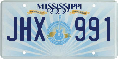 MS license plate JHX991