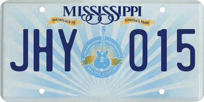 MS license plate JHY015