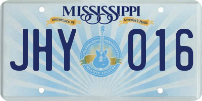 MS license plate JHY016