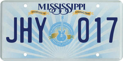 MS license plate JHY017