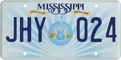 MS license plate JHY024