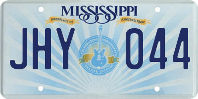 MS license plate JHY044
