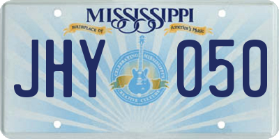 MS license plate JHY050