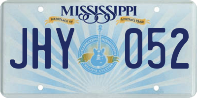 MS license plate JHY052
